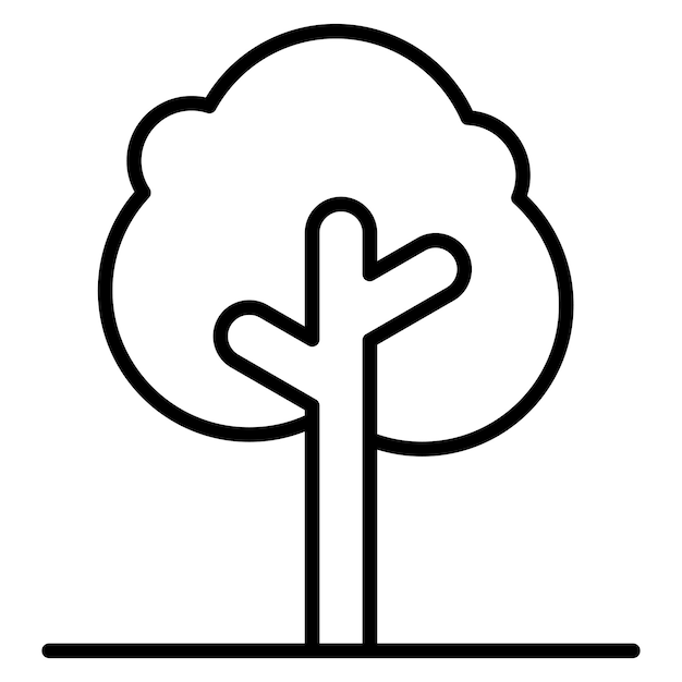 Tree Vector Illustration Style