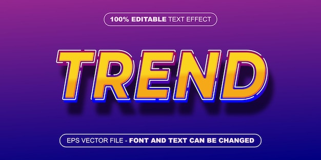 Trend 3d editable text effect