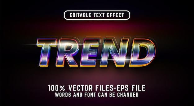 Trend 3d text effect. editable text effect premium vectors