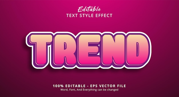 Trend Text Style Effect Editable Text Effect