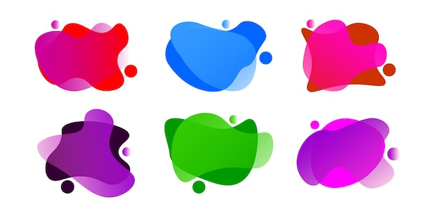 Trendy fluid liquid gradient design collection