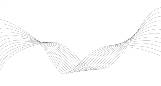 Trendy geometric background of smooth wave blend lines Vector illustration for banners posters covers Abstract modern design