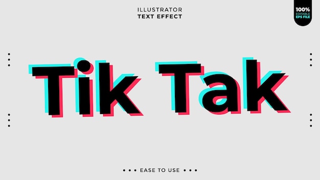 trendy text effects nowadays Editable font vector file