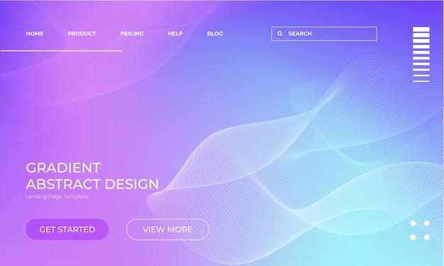 Trendy Vibrant Colors Gradient Background Vector for Landing Page
