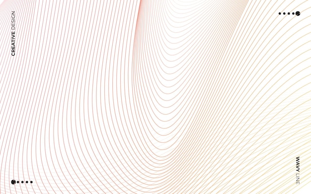 Trendy Wavy Line Abstract Background