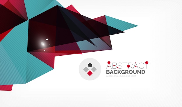 Triangle design business template with lights vector geometric professional minimal template