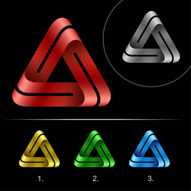 Triangle looped Logo business abstract   design template
