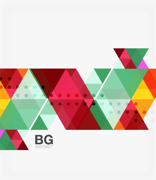 Triangle modern mosaic geometric template Vector template background for workflow layout diagram number options or web design