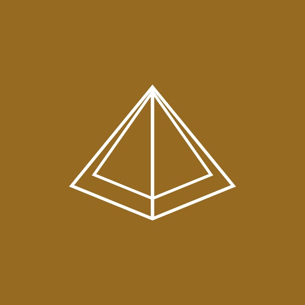 Triangle piramid icon and symbol vector template