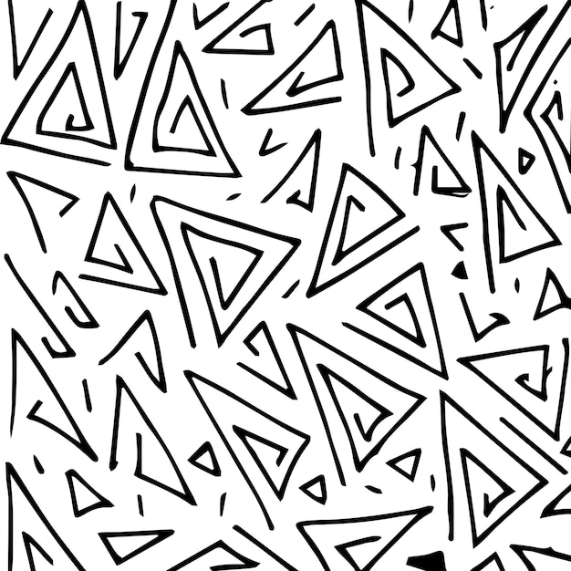 triangle seamless pattern with shapes