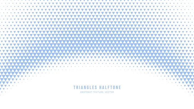 Triangles Halftone Geometric Vector Semicircle Border White Blue Background