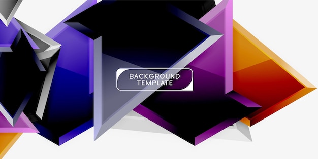 triangular low poly background design multicolored triangles vector