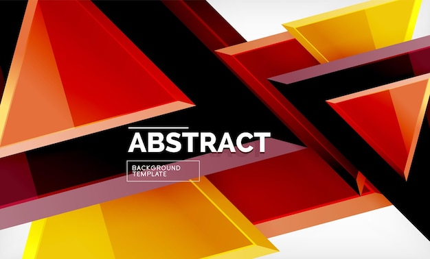 Triangular low poly background design multicolored triangles