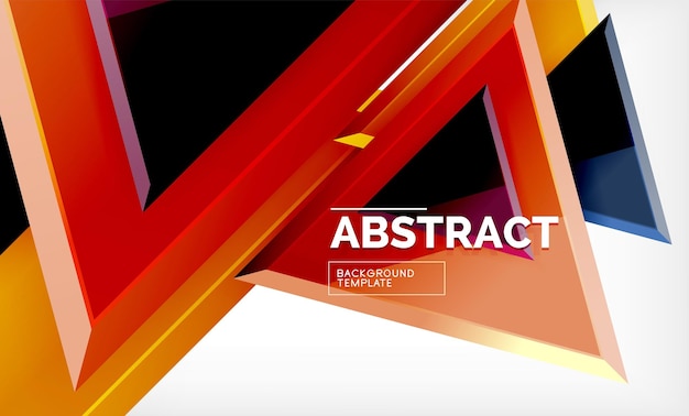 Triangular low poly background design multicolored triangles