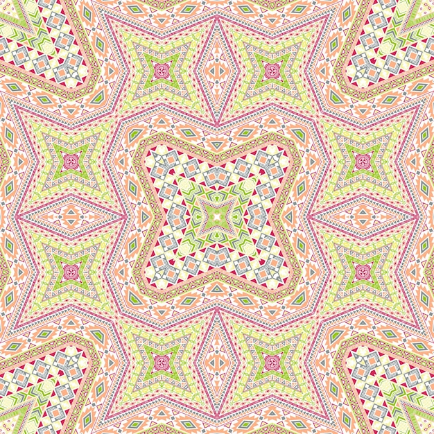 Tribal seamless pattern graphic design Damask geometric backgro