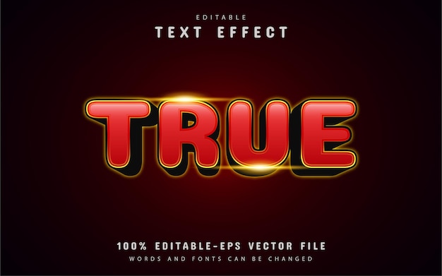 True text - editable 3d red text effect