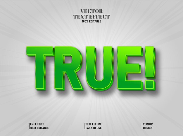 true text effect editable poster and social media text style
