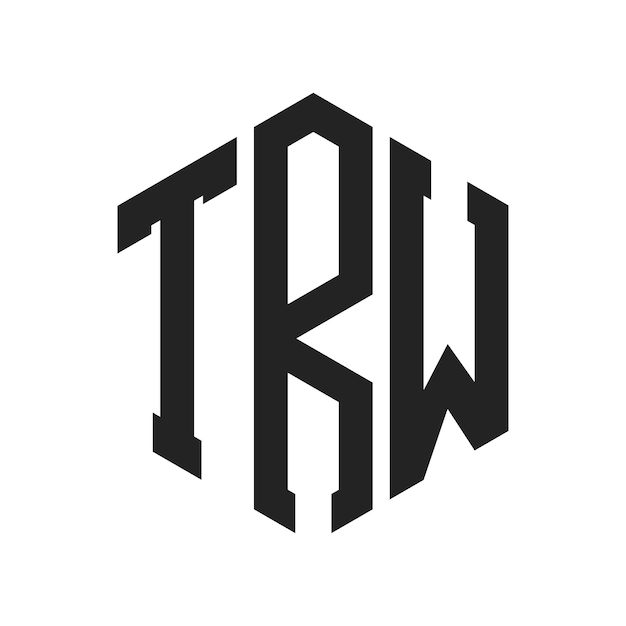 TRW Logo Design Initial Letter TRW Monogram Logo using Hexagon shape