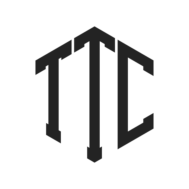 TTC Logo Design Initial Letter TTC Monogram Logo using Hexagon shape