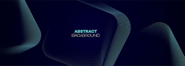 Tummansininen ja vihreä abstrakti kuvio – futuristinen teknologiaverkkotausta geometrisillä viivoilla