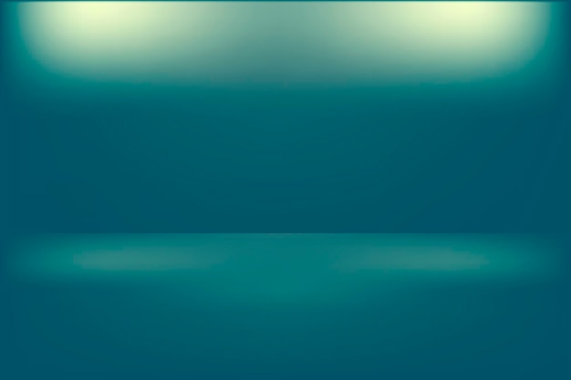 turquoise room background abstract 3d empty horizontal studio lighting floor empty gradient scene for product skyline mockup vector illustration