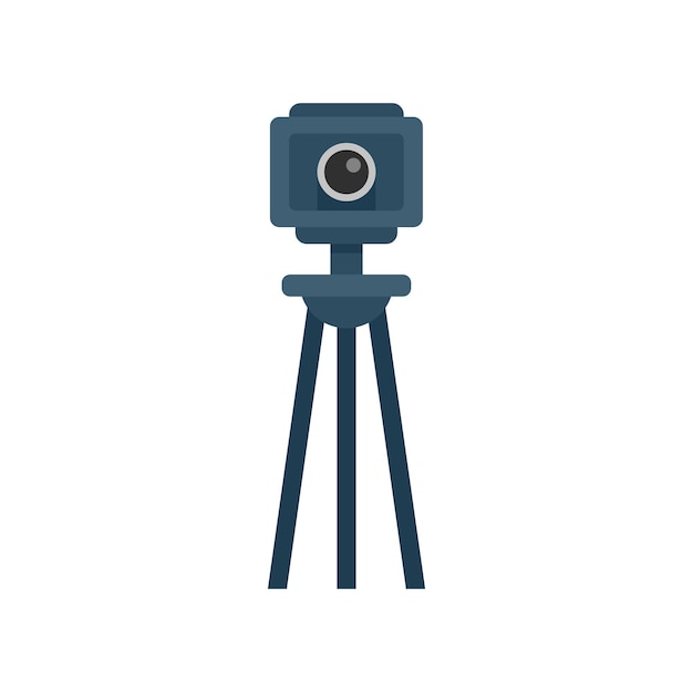 Tv retro camera icon Flat illustration of tv retro camera vector icon isolated on white background