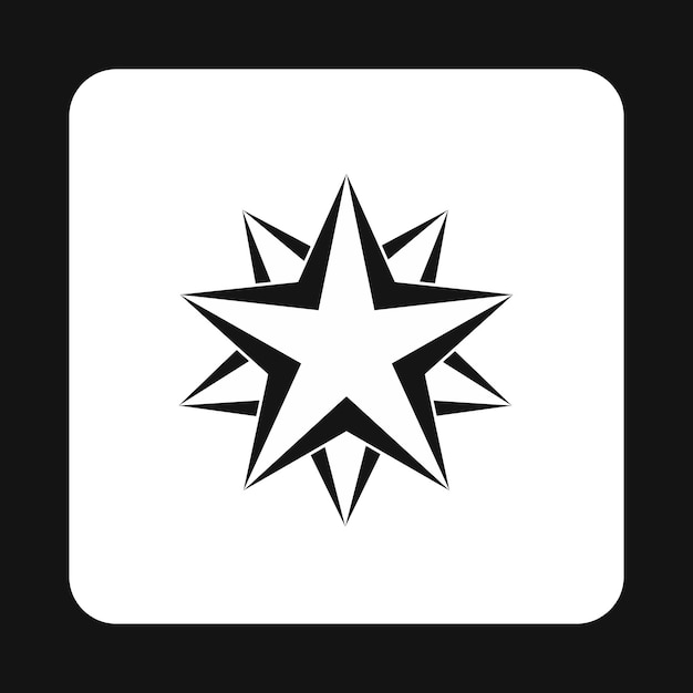 Two crossed stars icon in simple style isolated on white background Figure symbol