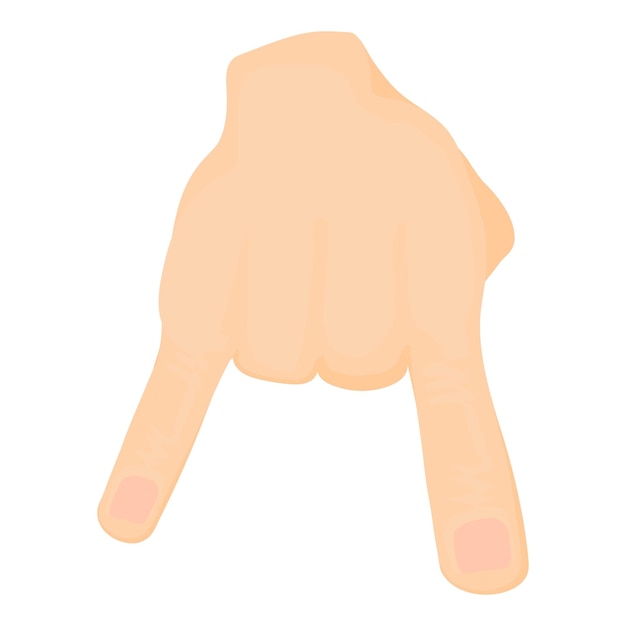 Two fingers icon Cartoon illustration of two fingers vector icon for web