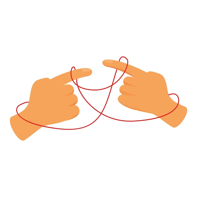 Two hands tying red string of fate together love and relationship concept