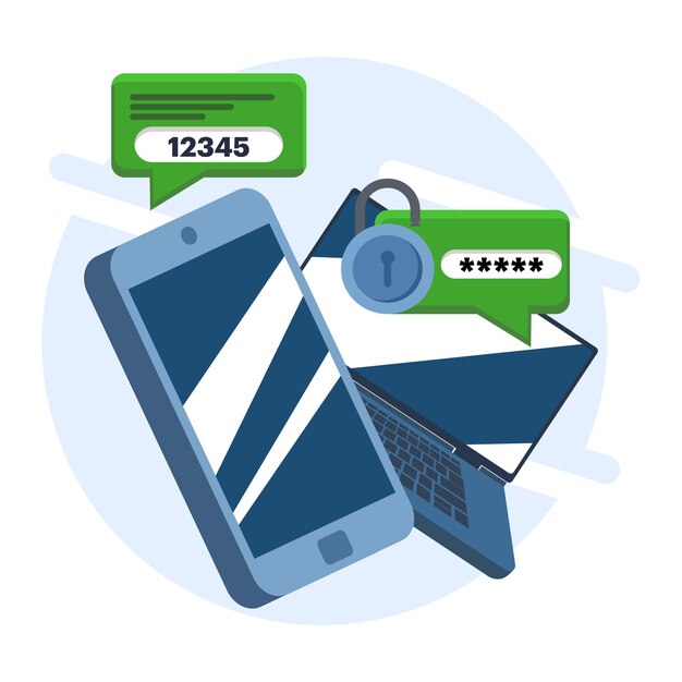 twostep authentication or twostep authentication verification via computer and mobile phone