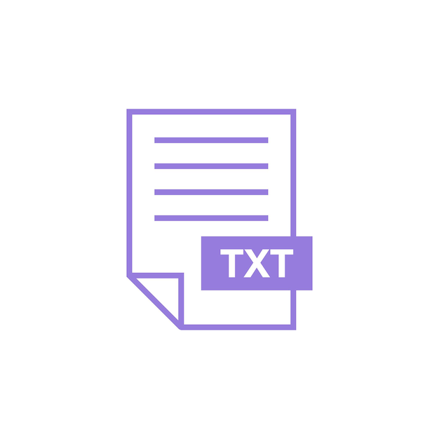 TXT Document Download Icon Vector Template