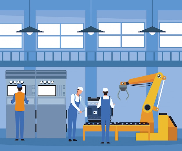 Työntekijä autotehtaassa