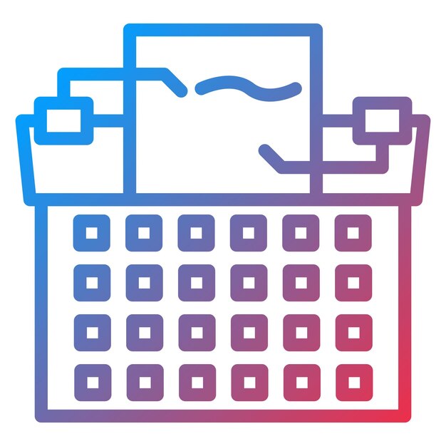 typewriter icon vector image can be used for retro