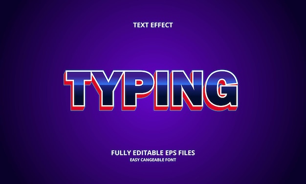 typing text effect design template