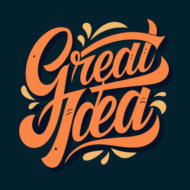typography tshirt design with text great idea vector