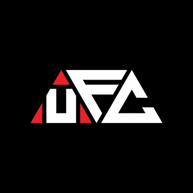 UFC triangle letter logo design with triangle shape UFC triangle logo design monogram UFC triangle vector logo template with red color UFC triangular logo Simple Elegant and Luxurious Logo UFC