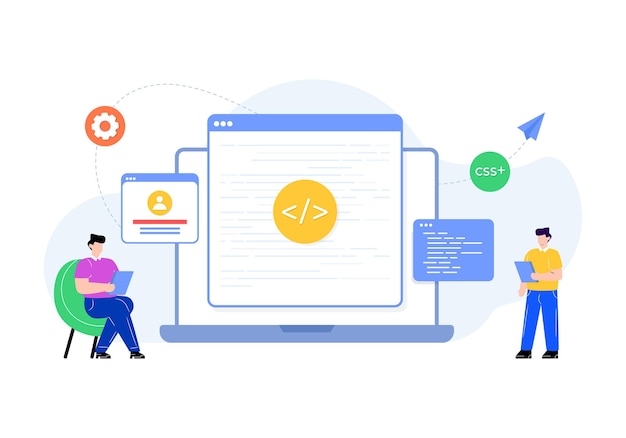 Ui design flat editable illustration