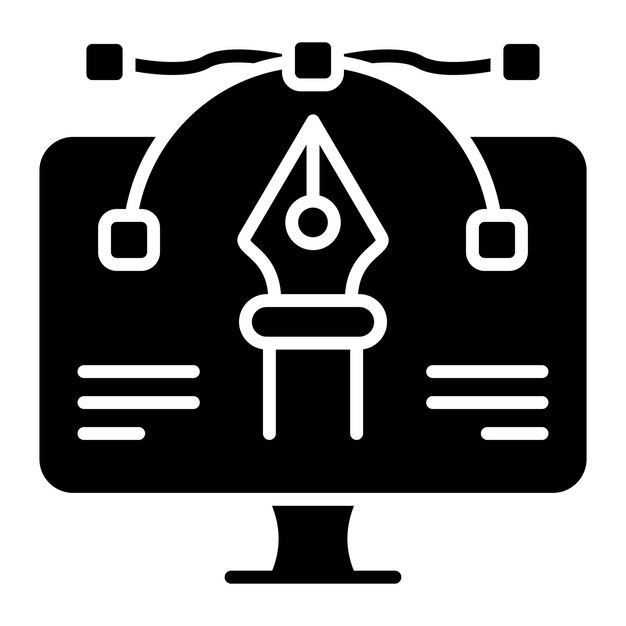 UI Design Glyph Solid Black Illustration