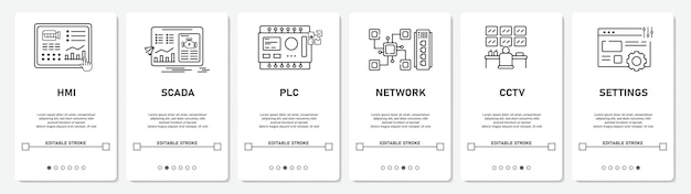 UI Development Digital Menu HMI SCADA PLC network monitoring status website mobile app screens simpl
