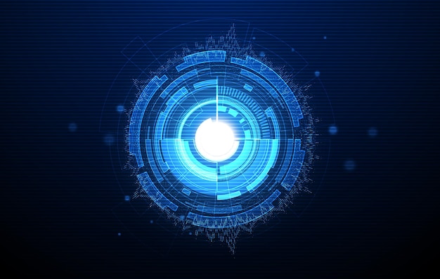UI HUD screen tech system innovation concept background template vector illustration