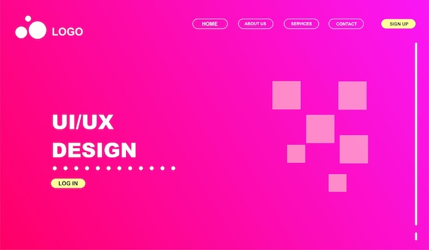 ui ux design minimalist modern gradient color