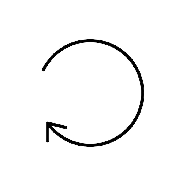 Undo icon set return back arrow vector symbol reverse button vector reset or reload icon repeat pictogram in black filled and outlined style