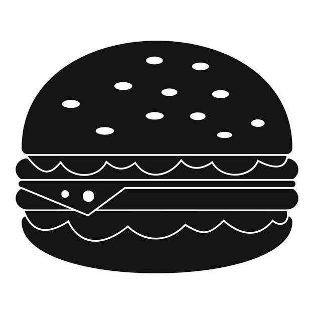 unhealthy burger icon simple illustration of unhealthy burger vector icon for web design isolated on white background