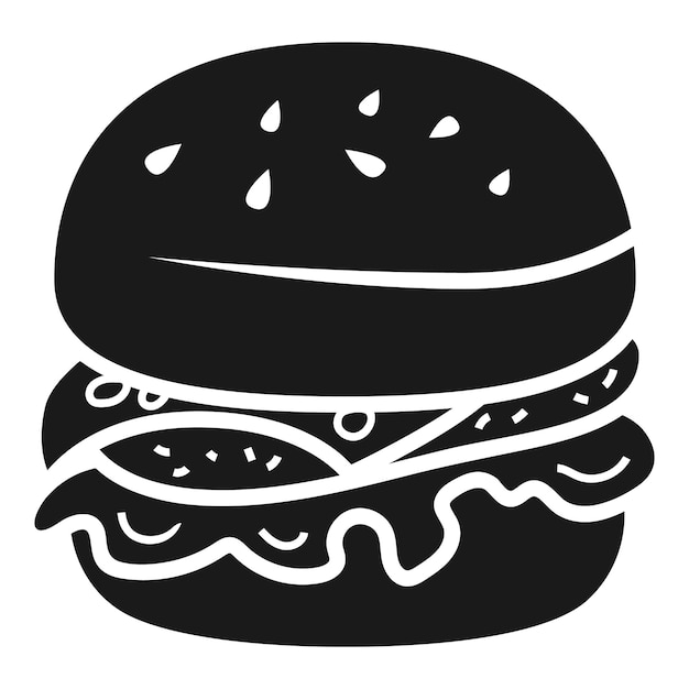 unhealthy burger icon simple illustration of unhealthy burger vector icon for web design isolated on white background