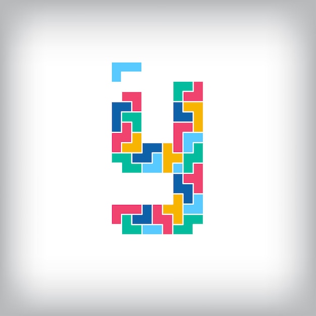 unique colorful letter y falling pixel style editable vector design alphabets are related to each