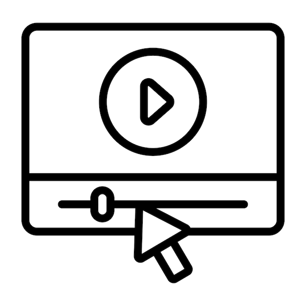 Unique design icon of video streaming