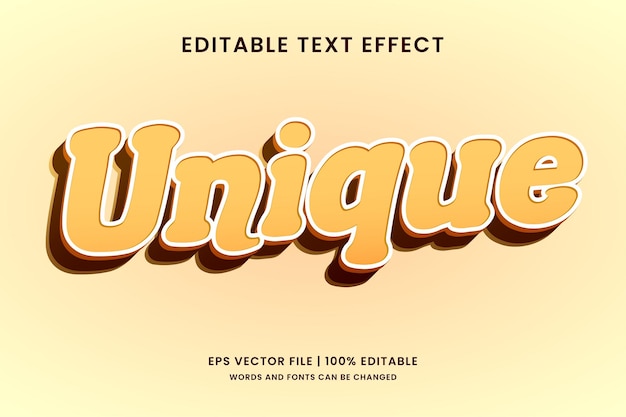 Unique editable text effect retro and vintage style