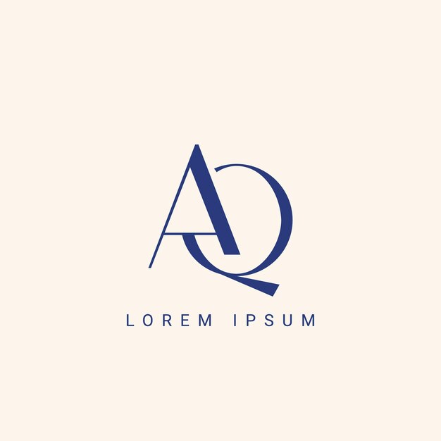 Unique letter AQ logo company and icon business shaped butterfly Vector illustration