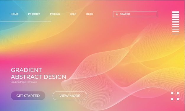 Unique Vector Gradient Background for Landing Page Design