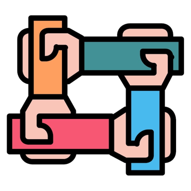 Unity icon vector image Can be used for Friendship